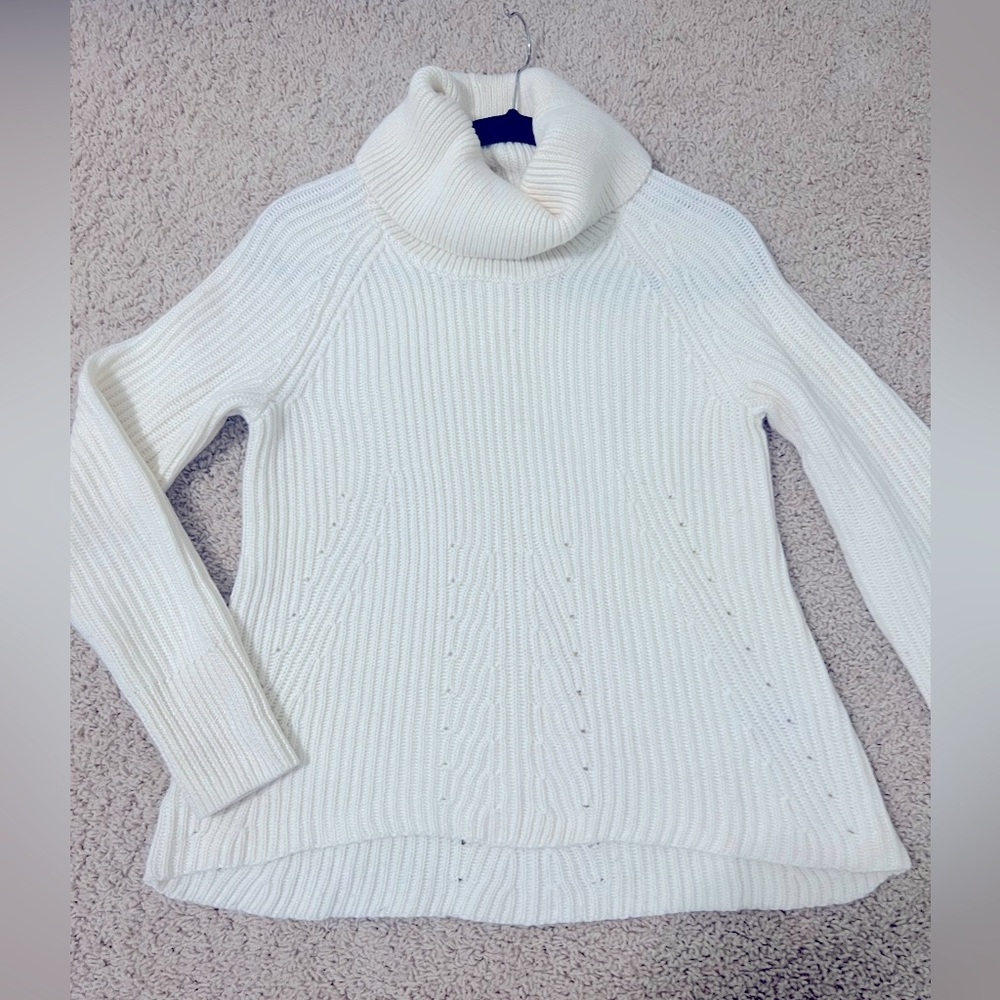 Banana Republic Turtleneck Wool Sweater off white